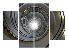 4-piece-canvas-print-high-spiral-staircase