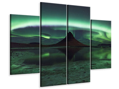 4-piece-canvas-print-kirkjufell-aurora