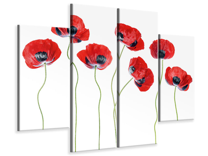 4-piece-canvas-print-ladybird-poppies