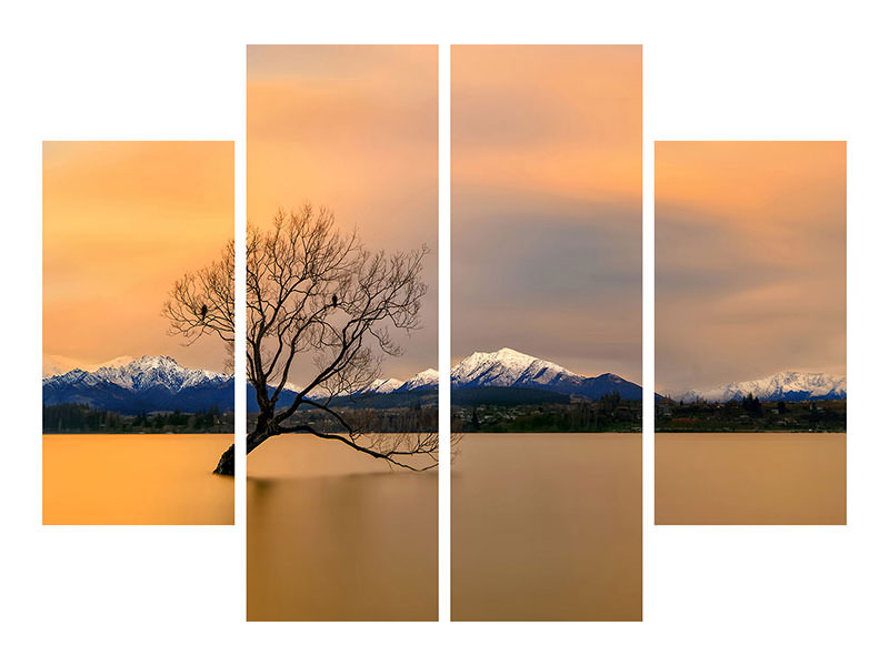 4-piece-canvas-print-morning-glow-of-the-lake-wanaka