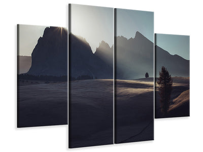 4-piece-canvas-print-morning-in-dolomites