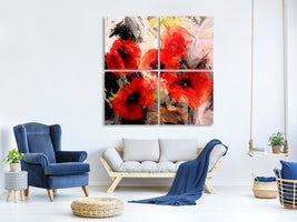 4-piece-canvas-print-poppy-portrayal