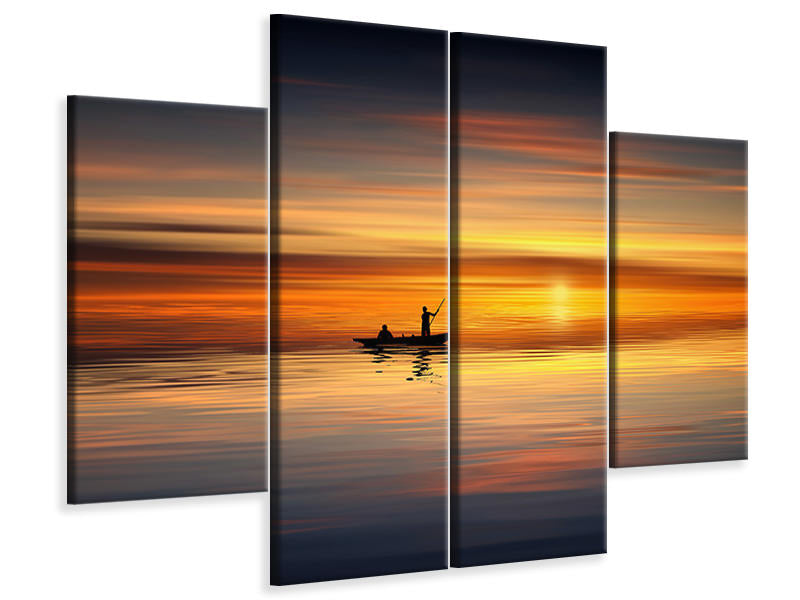 4-piece-canvas-print-romantic-sunset-on-the-sea-ii