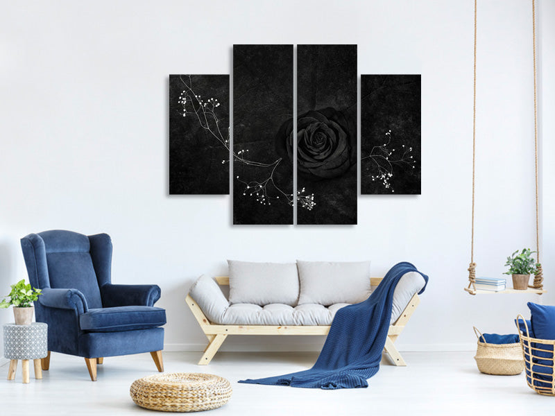 4-piece-canvas-print-rose-noire