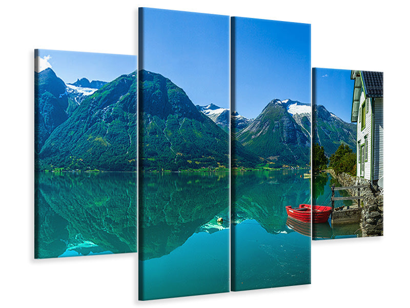 4-piece-canvas-print-the-glacier-lake