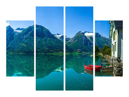 4-piece-canvas-print-the-glacier-lake