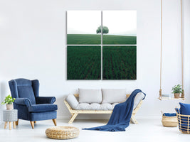 4-piece-canvas-print-the-lonely-oak-tree