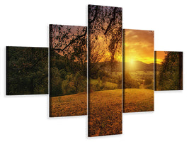 5-piece-canvas-print-a-landscape-in-the-sunset