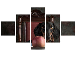 5-piece-canvas-print-an-apple-a-day-keeps-the-doctor-away