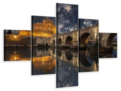 5-piece-canvas-print-arches-and-clouds