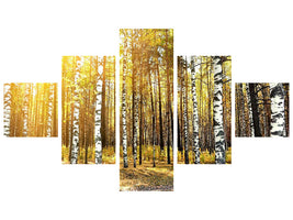 5-piece-canvas-print-birch-forest