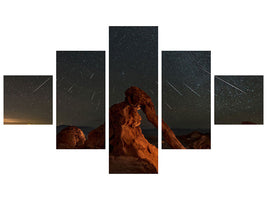5-piece-canvas-print-geminid-meteor-shower-above-the-elephant-rock