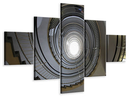 5-piece-canvas-print-high-spiral-staircase