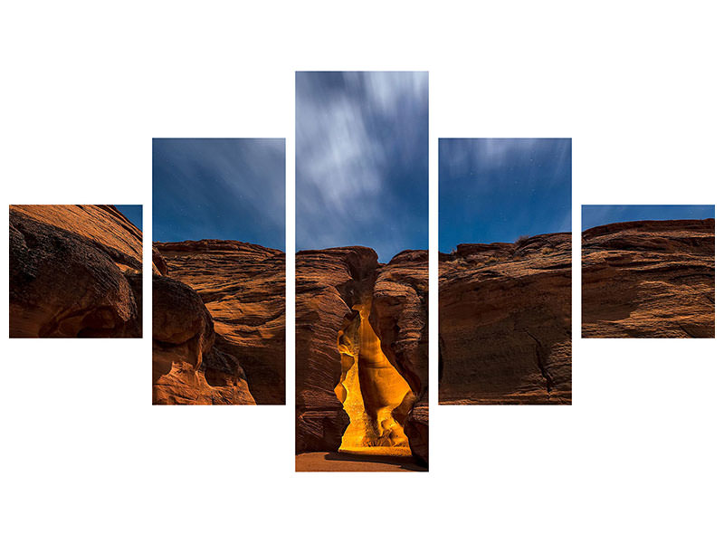 5-piece-canvas-print-moonlight-over-antelope-canyon