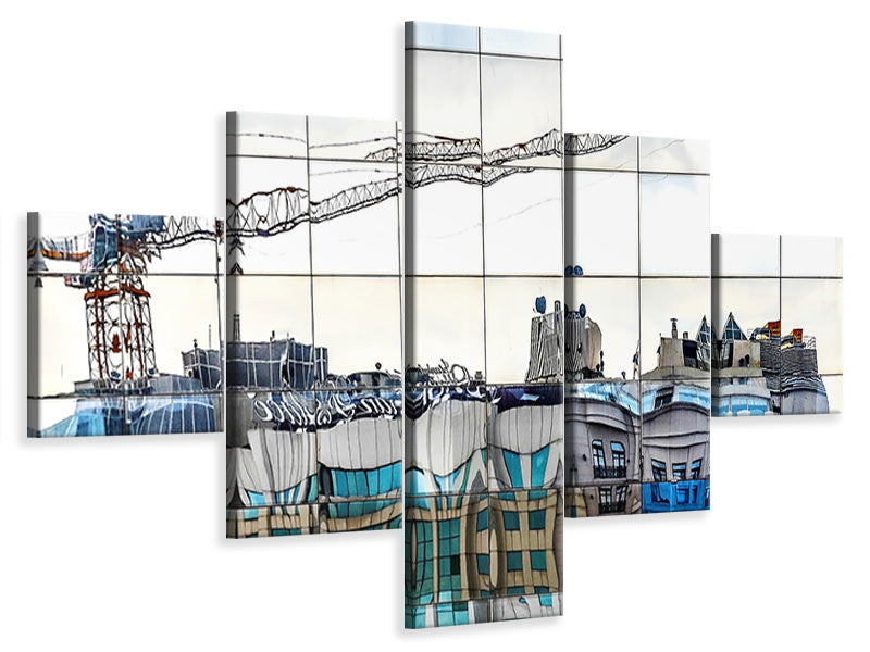 5-piece-canvas-print-new-city-in-old-city