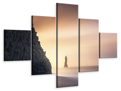 5-piece-canvas-print-sunrise-in-reynisfjara