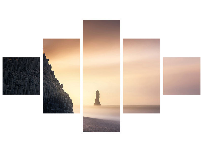 5-piece-canvas-print-sunrise-in-reynisfjara