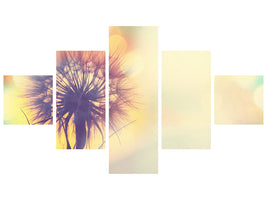 5-piece-canvas-print-the-dandelion-in-the-light