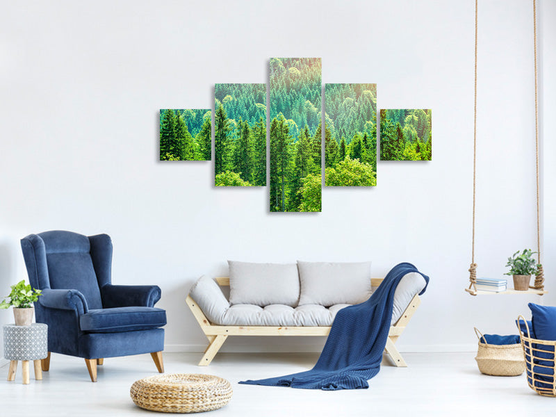 5-piece-canvas-print-the-forest-hill