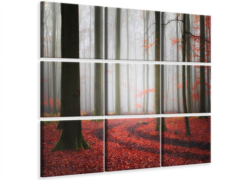 9-piece-canvas-print-autumnal-tracks