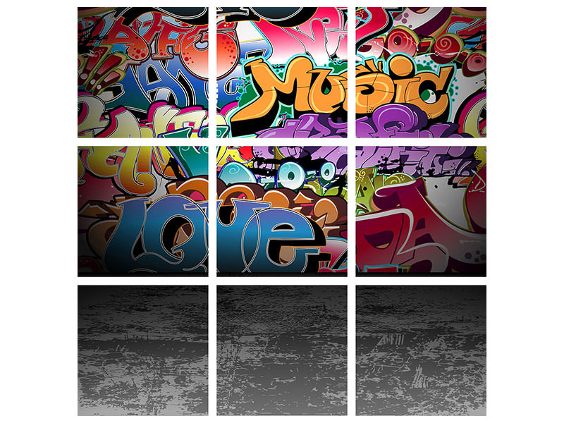9-piece-canvas-print-graffiti-writing