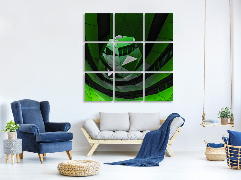 9-piece-canvas-print-green-offices