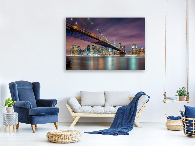 canvas-print-brooklyn-bridge-at-night-ii