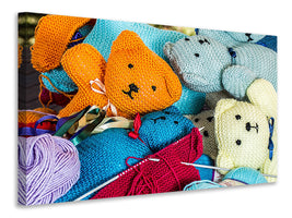 canvas-print-knitted-teddies