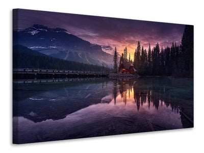 canvas-print-lake-house-sunrise