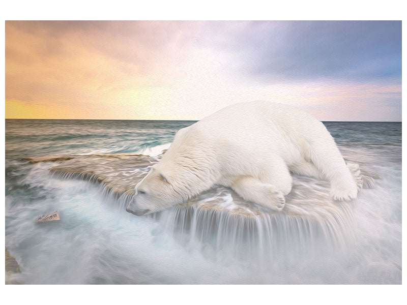 canvas-print-the-polar-bear-and-the-sea