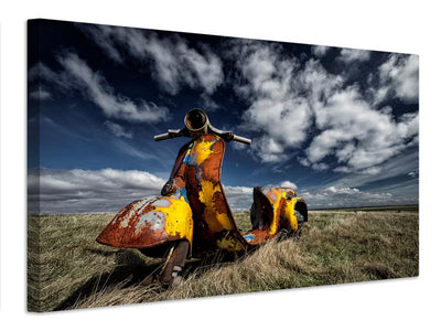 canvas-print-yellow-scooter-x