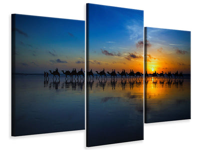 modern-3-piece-canvas-print-sunset-camel-ride