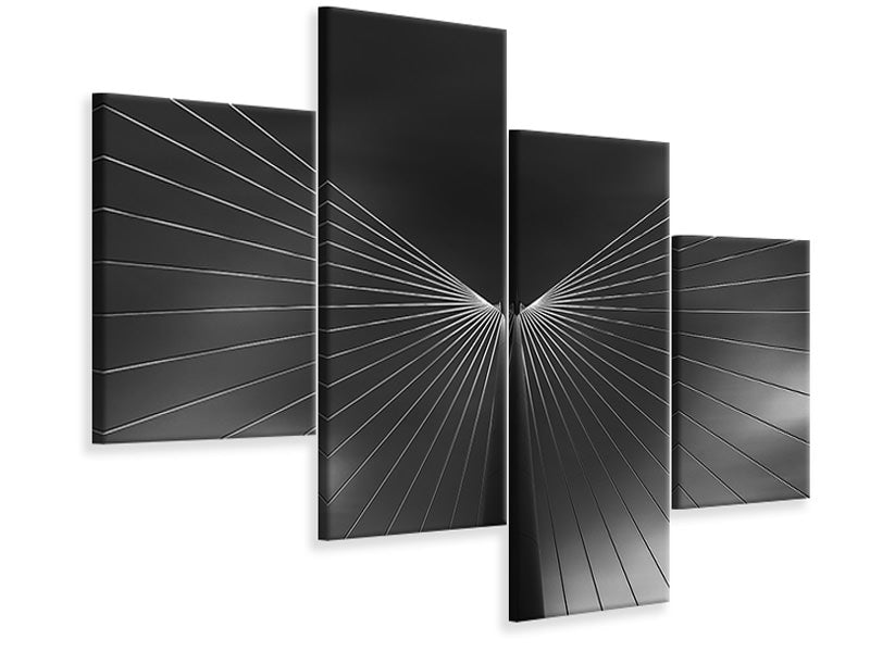 modern-4-piece-canvas-print-angel-in-black-and-white