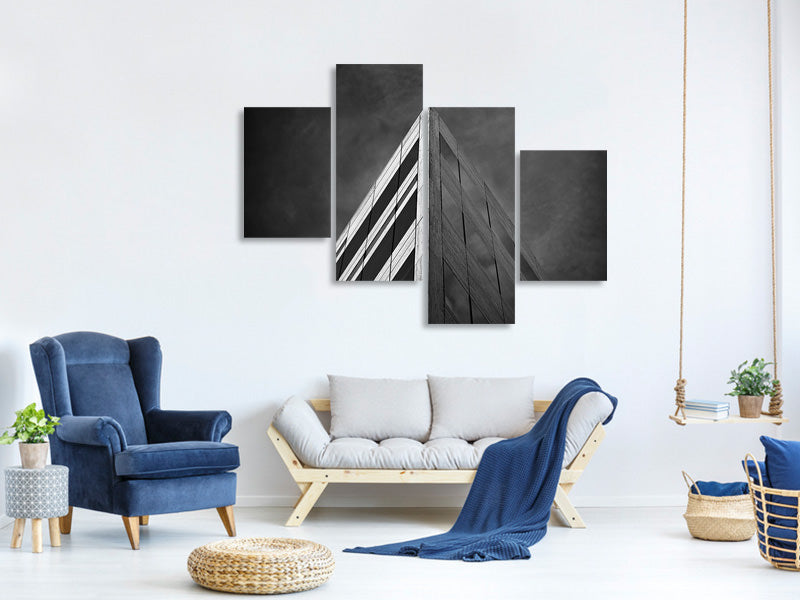 modern-4-piece-canvas-print-close-up-modern-architecture