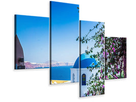 modern-4-piece-canvas-print-exclusive-santorini