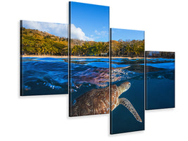 modern-4-piece-canvas-print-green-turtle-sea-turtle