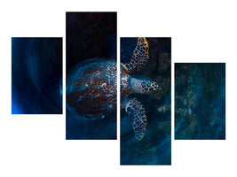 modern-4-piece-canvas-print-hawksbill-sea-turtle