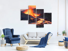 modern-4-piece-canvas-print-la-fournaise-volcano