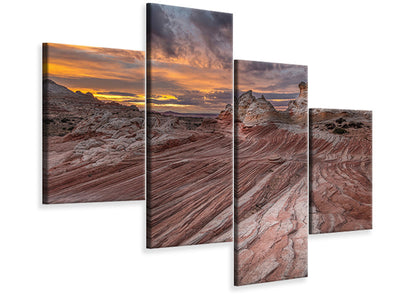 modern-4-piece-canvas-print-last-light-at-white-pocket