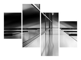 modern-4-piece-canvas-print-lines-and-reflections
