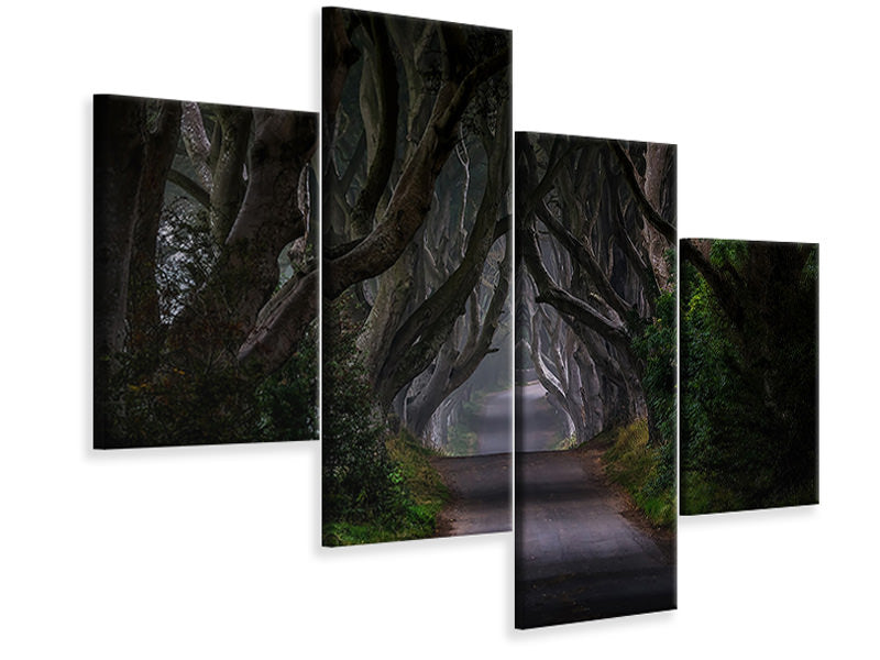 modern-4-piece-canvas-print-magic-road
