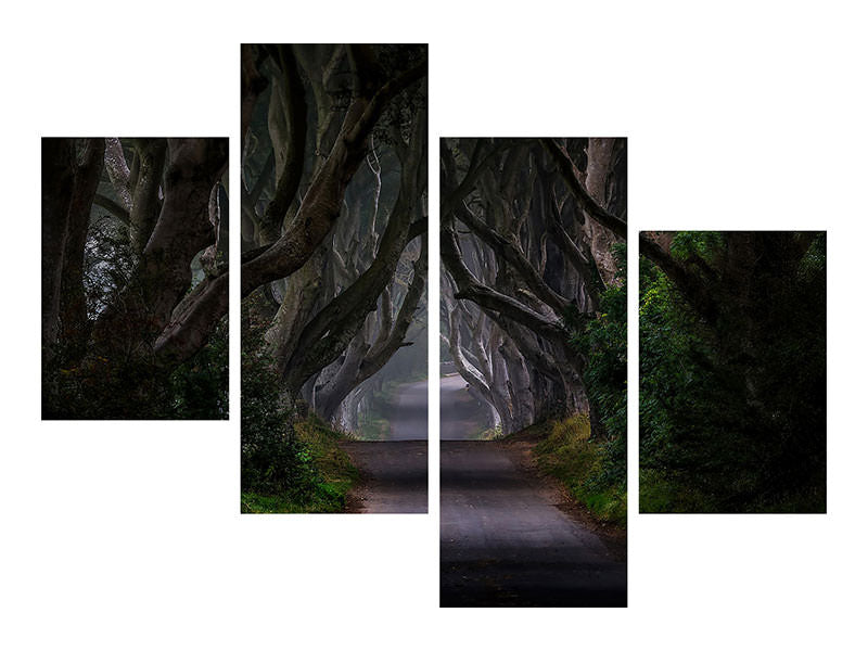 modern-4-piece-canvas-print-magic-road