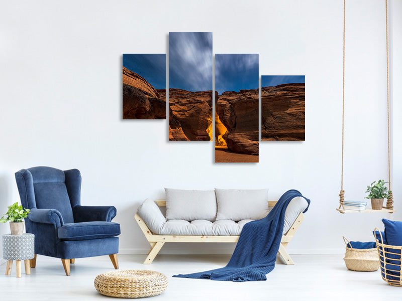 modern-4-piece-canvas-print-moonlight-over-antelope-canyon