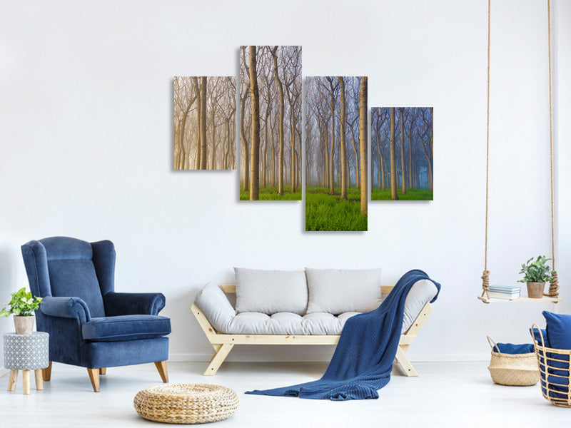 modern-4-piece-canvas-print-morning-of-the-forest