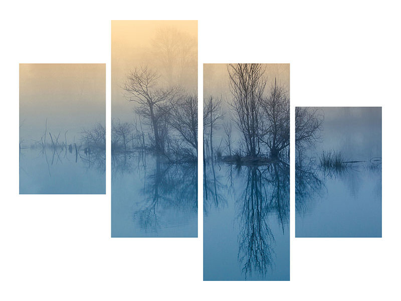 modern-4-piece-canvas-print-morning-reflection-ii