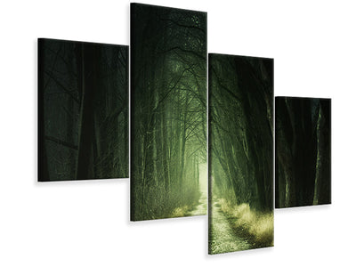 modern-4-piece-canvas-print-mysterious-forest-iii