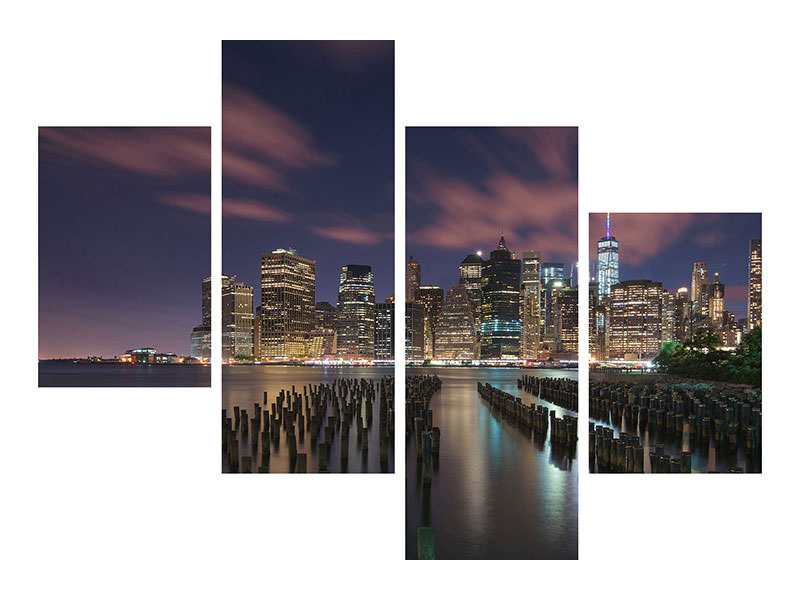 modern-4-piece-canvas-print-new-york-city-at-night