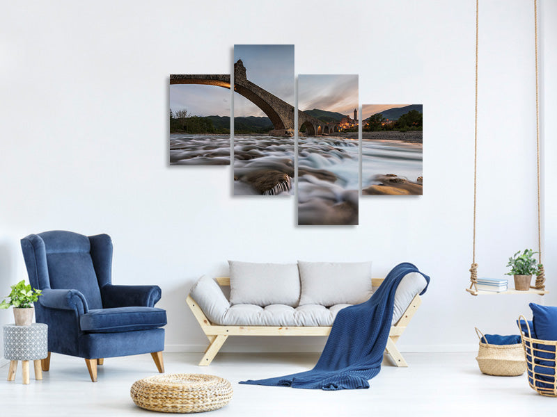 modern-4-piece-canvas-print-old-bridge
