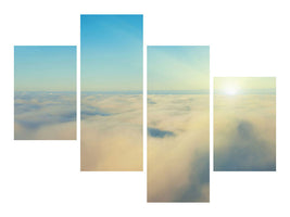 modern-4-piece-canvas-print-photo-wallaper-dawn-above-the-clouds