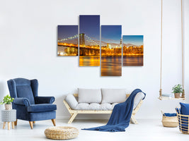 modern-4-piece-canvas-print-skyline-ny-williamsburg-bridge